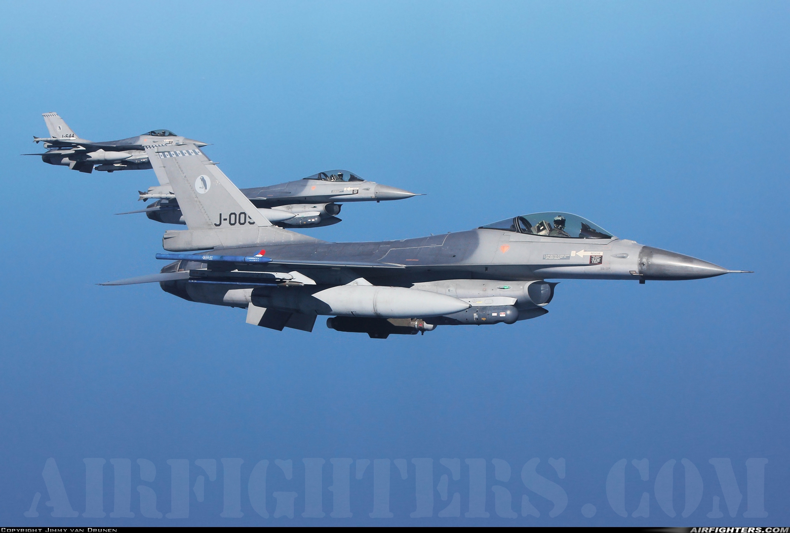 Netherlands - Air Force General Dynamics F-16AM Fighting Falcon J-009 at In Flight, Netherlands