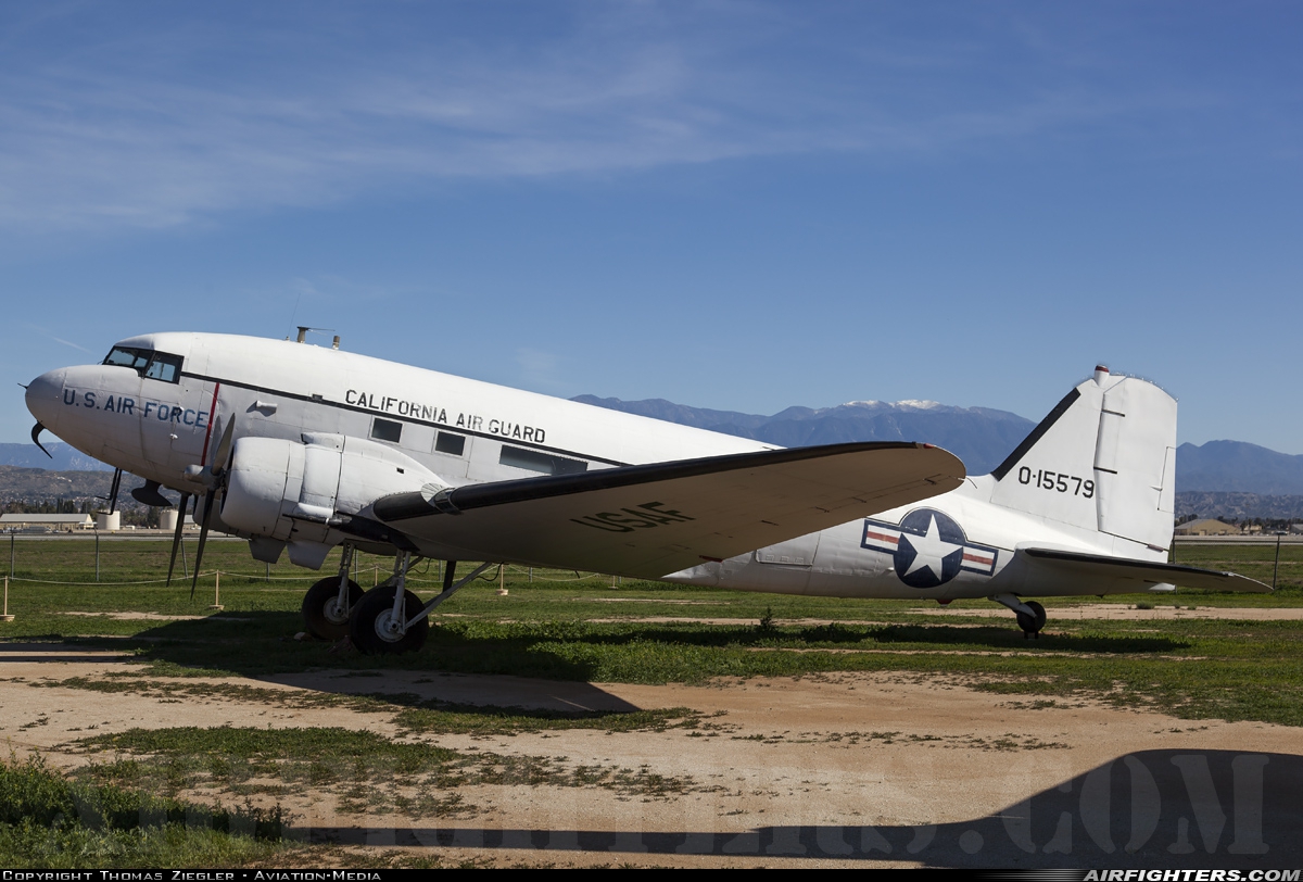 USA - Army Air Force Douglas VC-47A Skytrain 43-15579 at Riverside - March ARB (AFB / Field) (RIV / KRIV), USA
