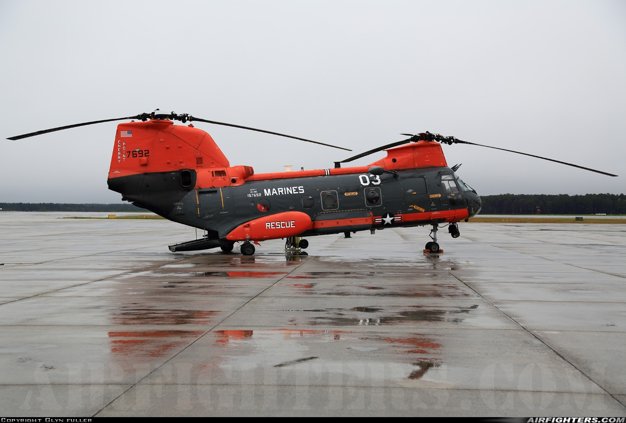 USA - Marines Boeing Vertol CH-46E Sea Knight (107-II) 157692 at Havelock - Cherry Point MCAS (NKT / KNKT), USA