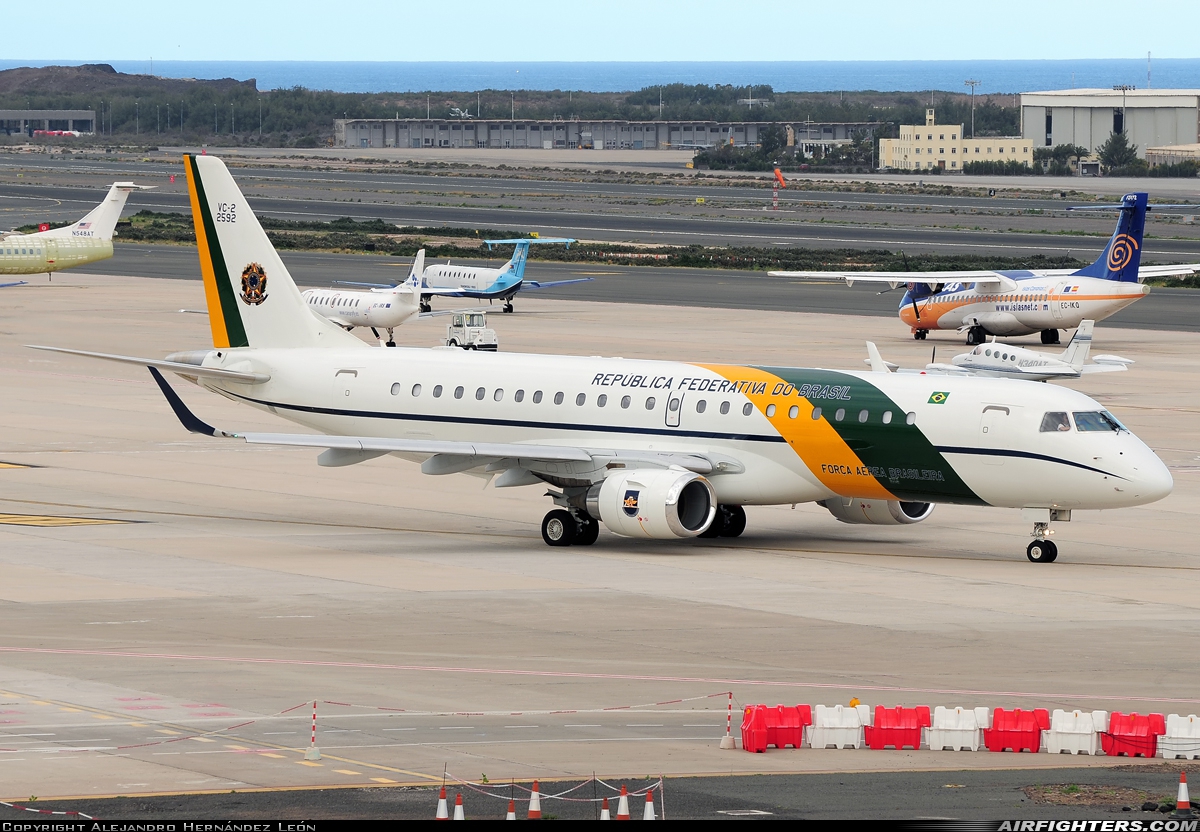 Brazil - Air Force Embraer VC-2 (ERJ-190AR) 2592 at Gran Canaria (- Las Palmas / Gando) (LPA / GCLP), Spain