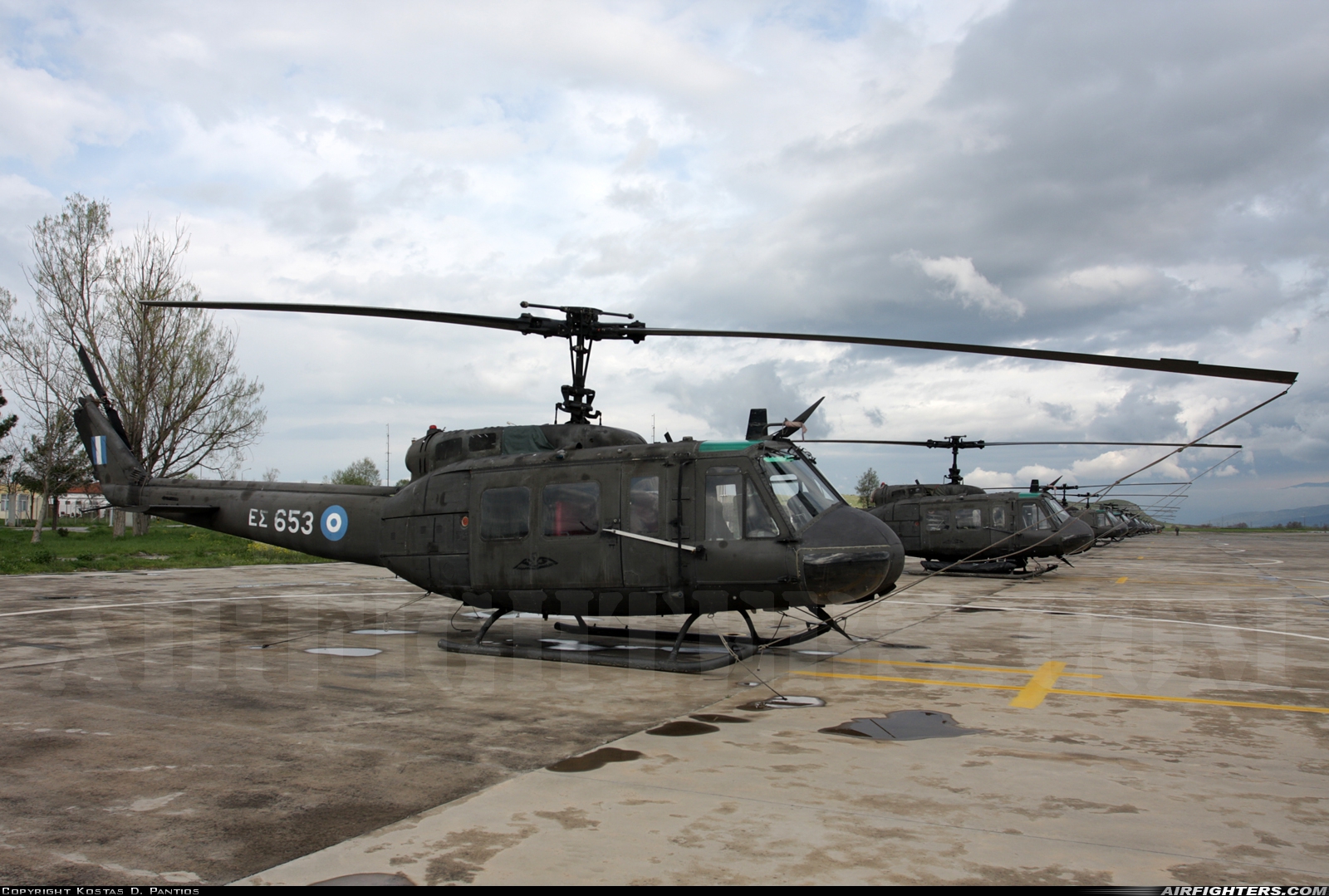 Greece - Army Agusta-Bell AB-205A ES653 at Stefanovikion (LGSV), Greece