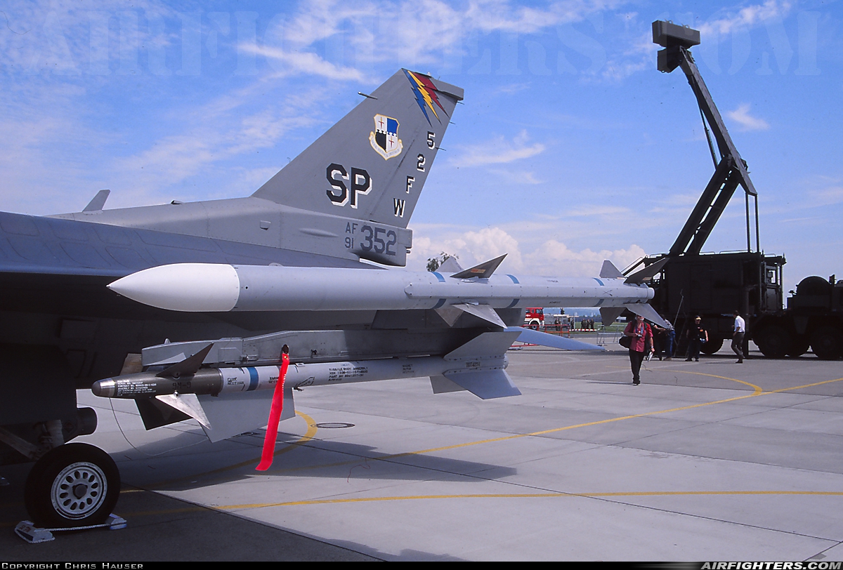 USA - Air Force General Dynamics F-16C Fighting Falcon 91-0352 at Graz - Thalerhof (GRZ / LOWG / LOXG), Austria