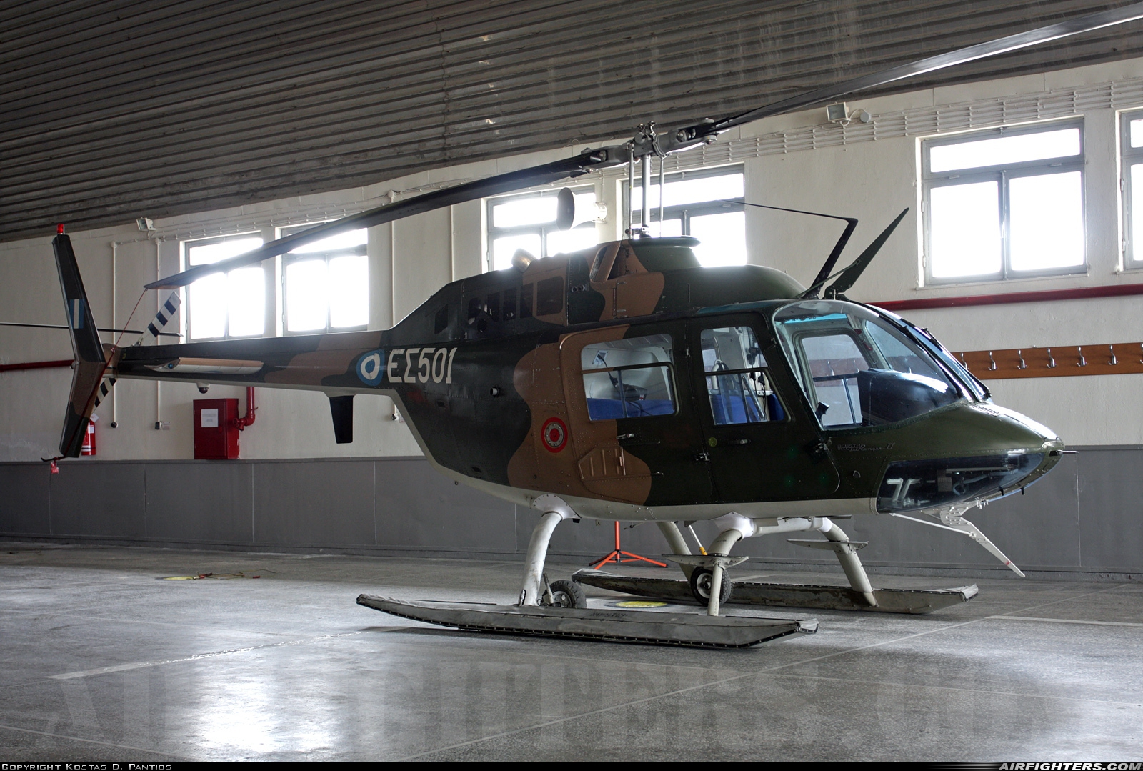 Greece - Army Agusta-Bell AB-206B-1 JetRanger II ES501 at Stefanovikion (LGSV), Greece