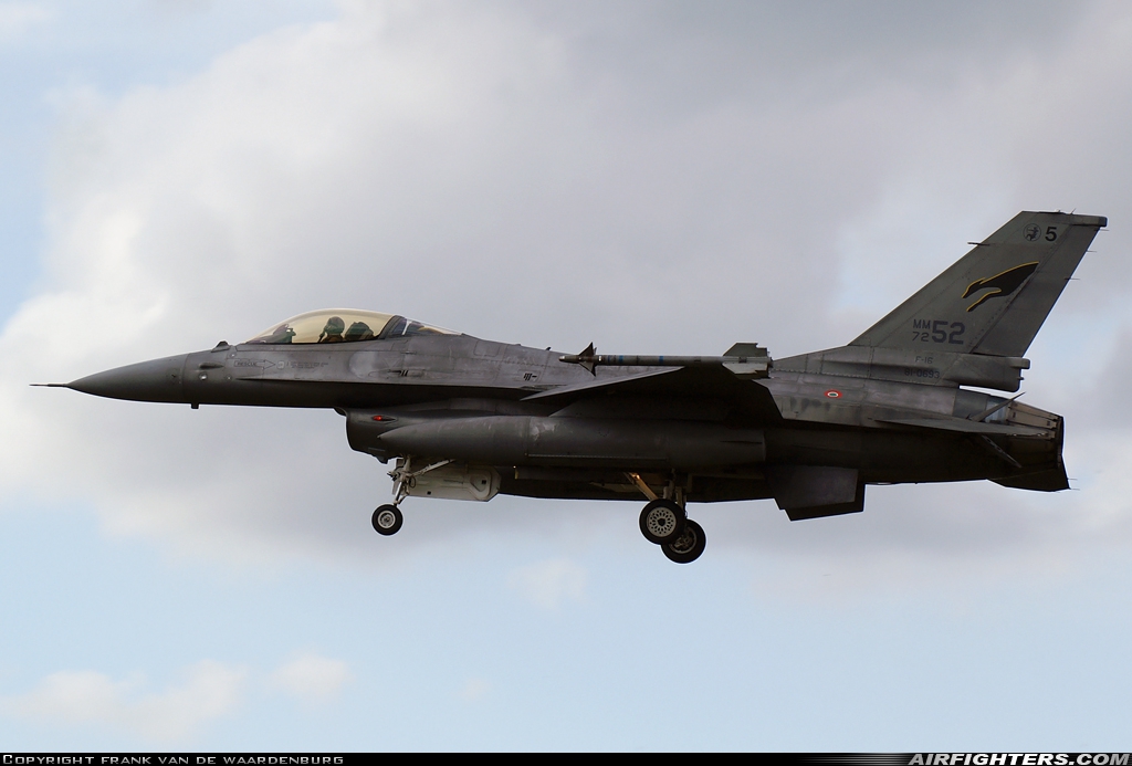 Italy - Air Force General Dynamics F-16A/ADF Fighting Falcon MM7252 at Kleine Brogel (EBBL), Belgium
