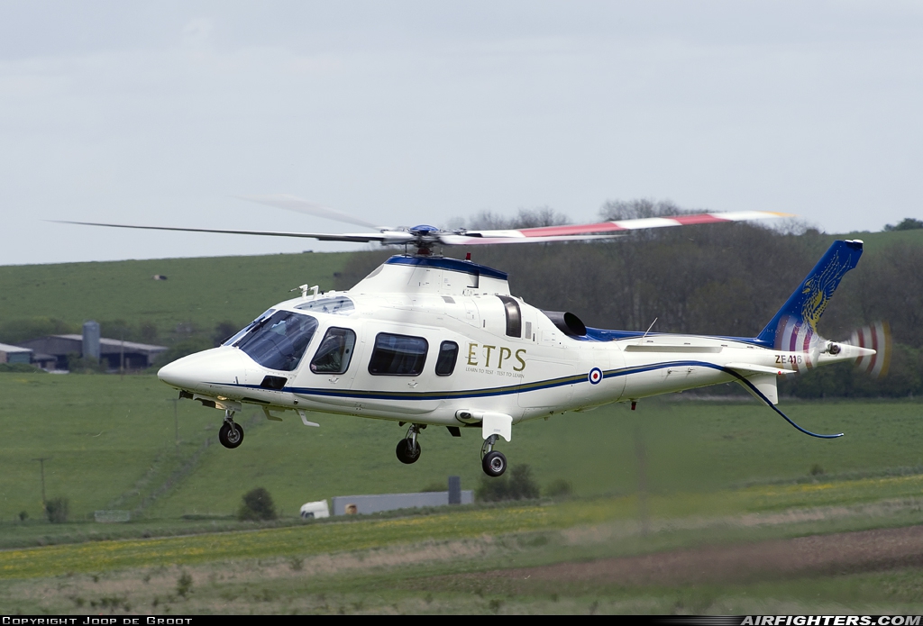 UK - ETPS Agusta A-109E Power ZE416 at Off-Airport - Salisbury Plain, UK