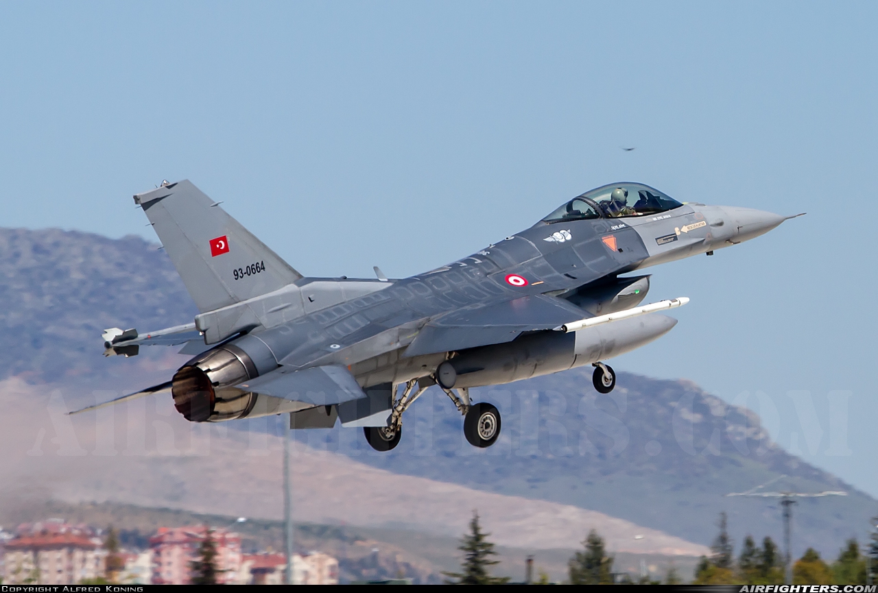 Türkiye - Air Force General Dynamics F-16C Fighting Falcon 93-0664 at Konya (KYA / LTAN), Türkiye