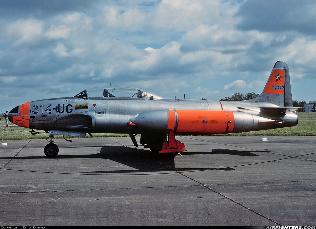 France - Air Force Lockheed T-33A Shooting Star 17472 at Evreux - Fauville (EVX / LFOE), France