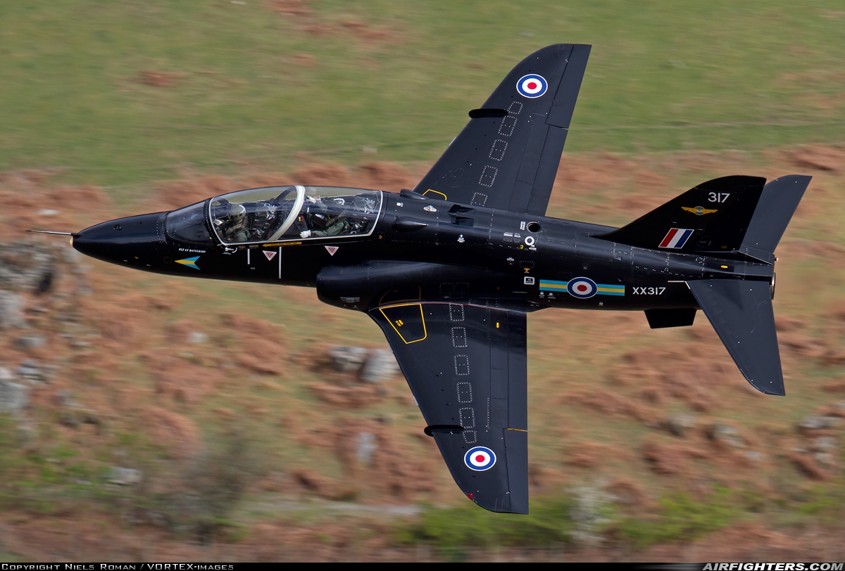 UK - Air Force British Aerospace Hawk T.1A XX317 at Off-Airport - Machynlleth Loop Area, UK