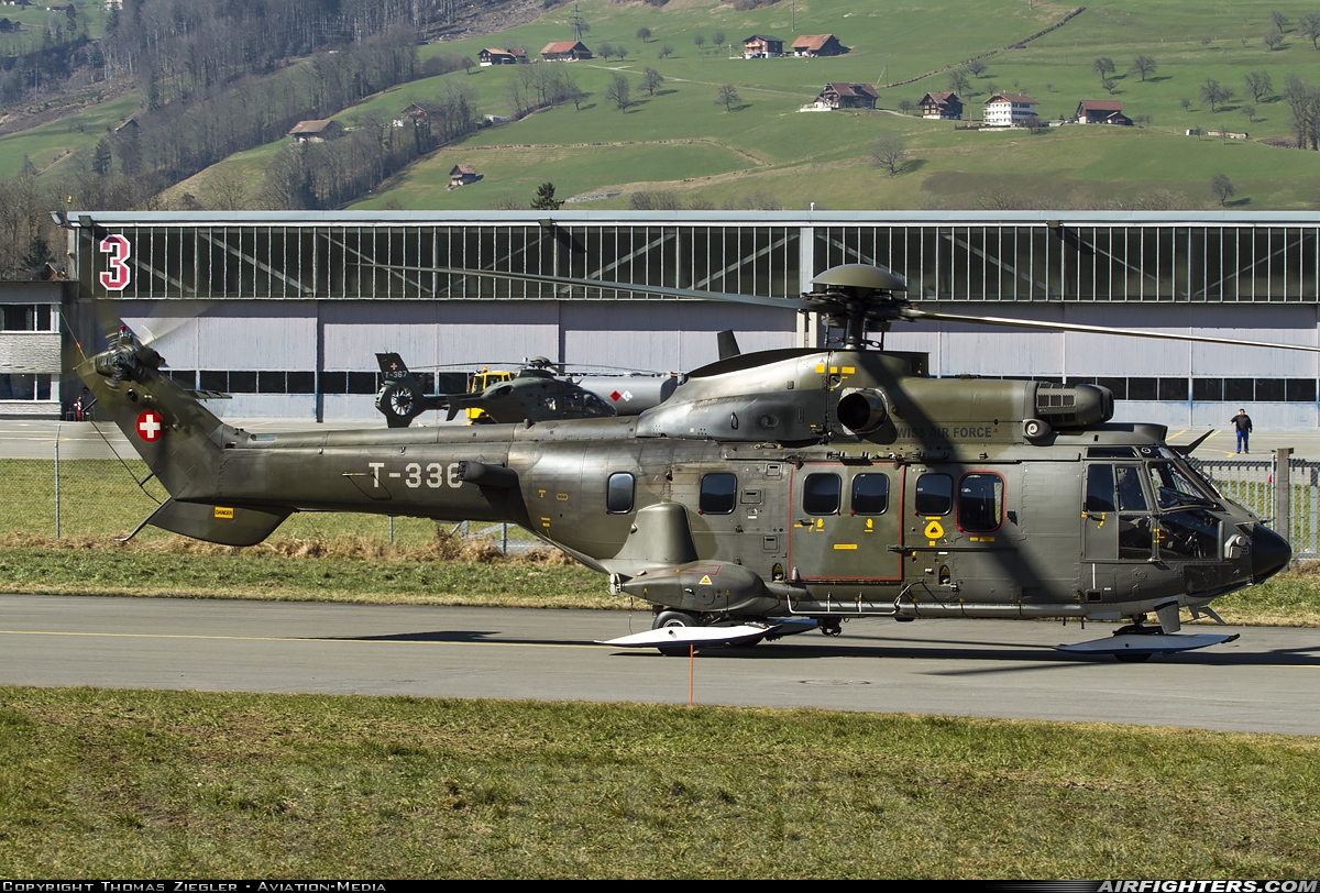 Switzerland - Air Force Aerospatiale AS-532UL Cougar T-336 at Alpnach (LSMA), Switzerland