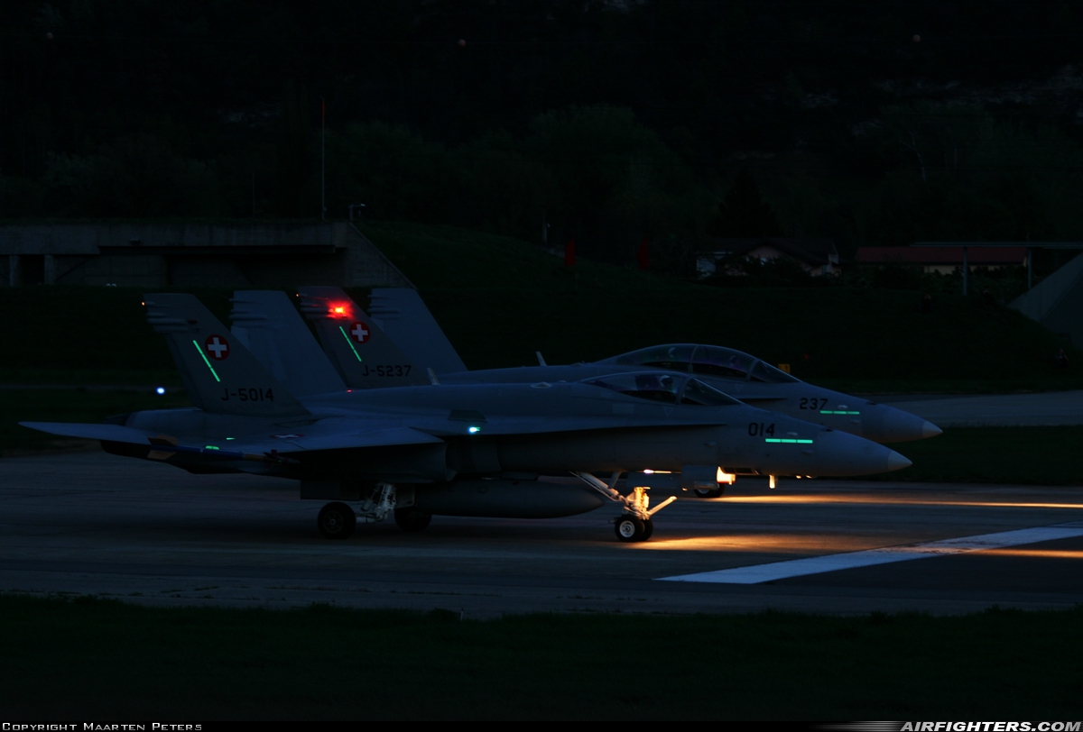 Switzerland - Air Force McDonnell Douglas F/A-18C Hornet J-5014 at Sion (- Sitten) (SIR / LSGS / LSMS), Switzerland