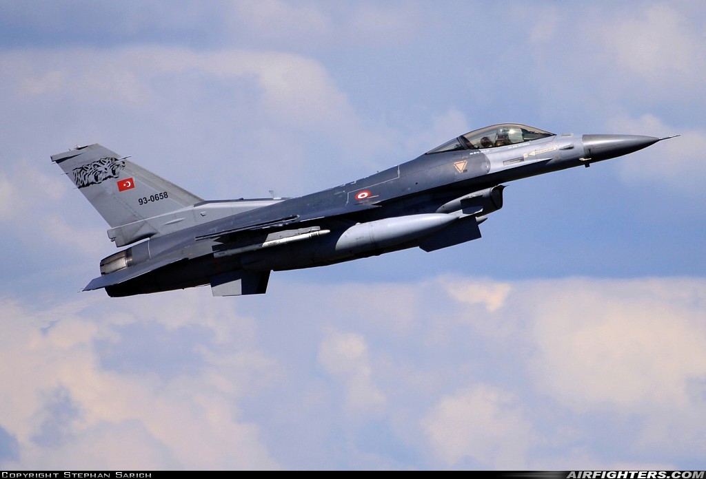 Türkiye - Air Force General Dynamics F-16C Fighting Falcon 93-0658 at Schleswig (- Jagel) (WBG / ETNS), Germany