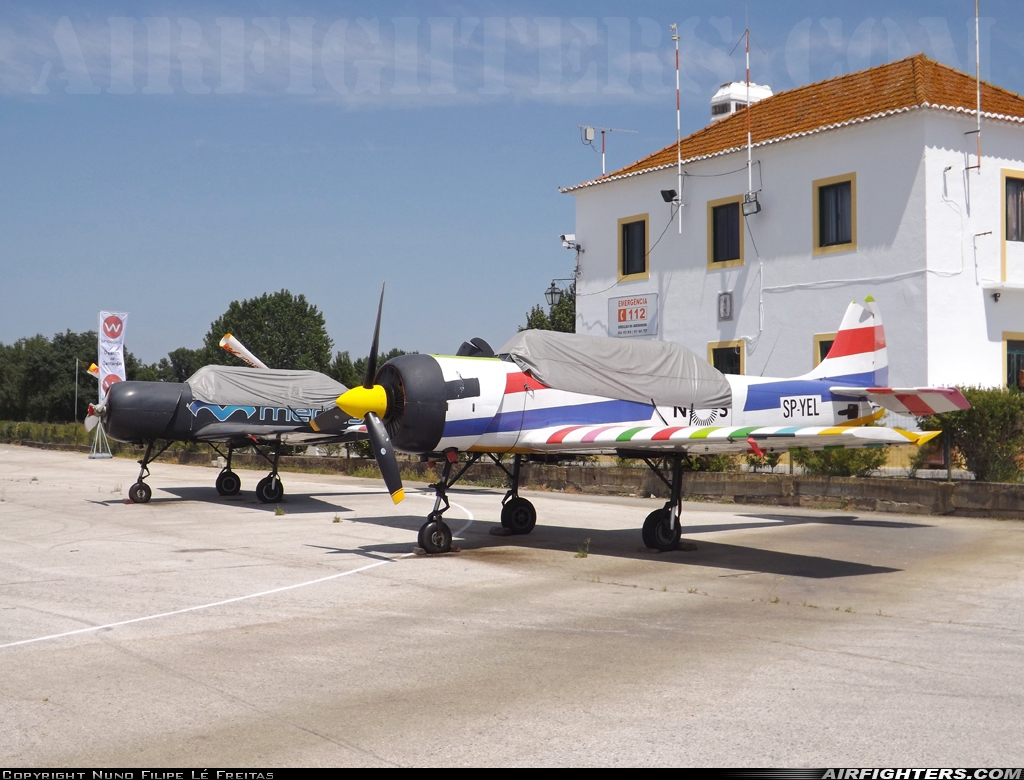 Private - SmokeWings Yakovlev Yak-52 (Bacau) SP-YEL at Santarém (LPSR), Portugal