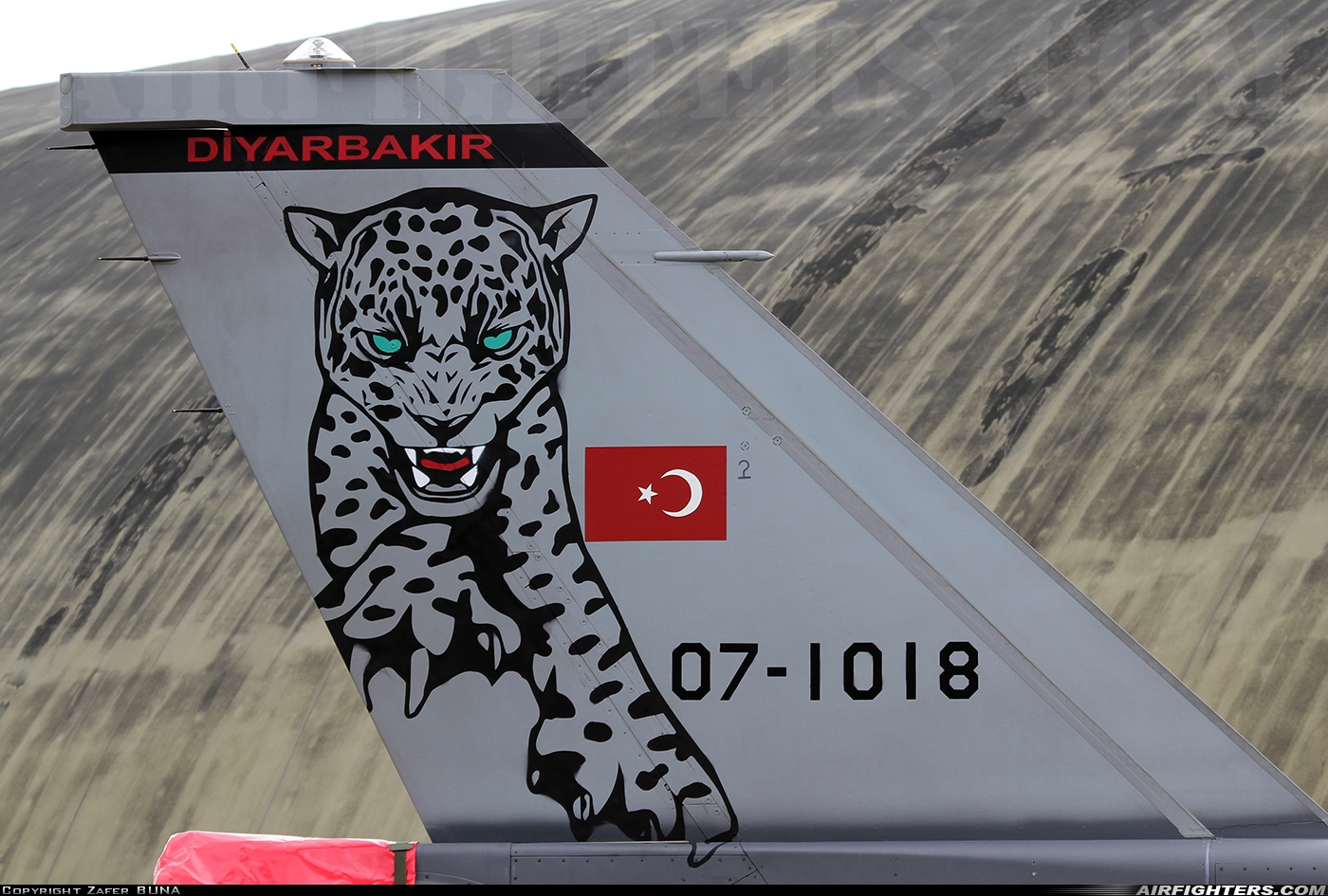 Türkiye - Air Force General Dynamics F-16D Fighting Falcon 07-1018 at Izmir - Cigli (IGL / LTBL), Türkiye