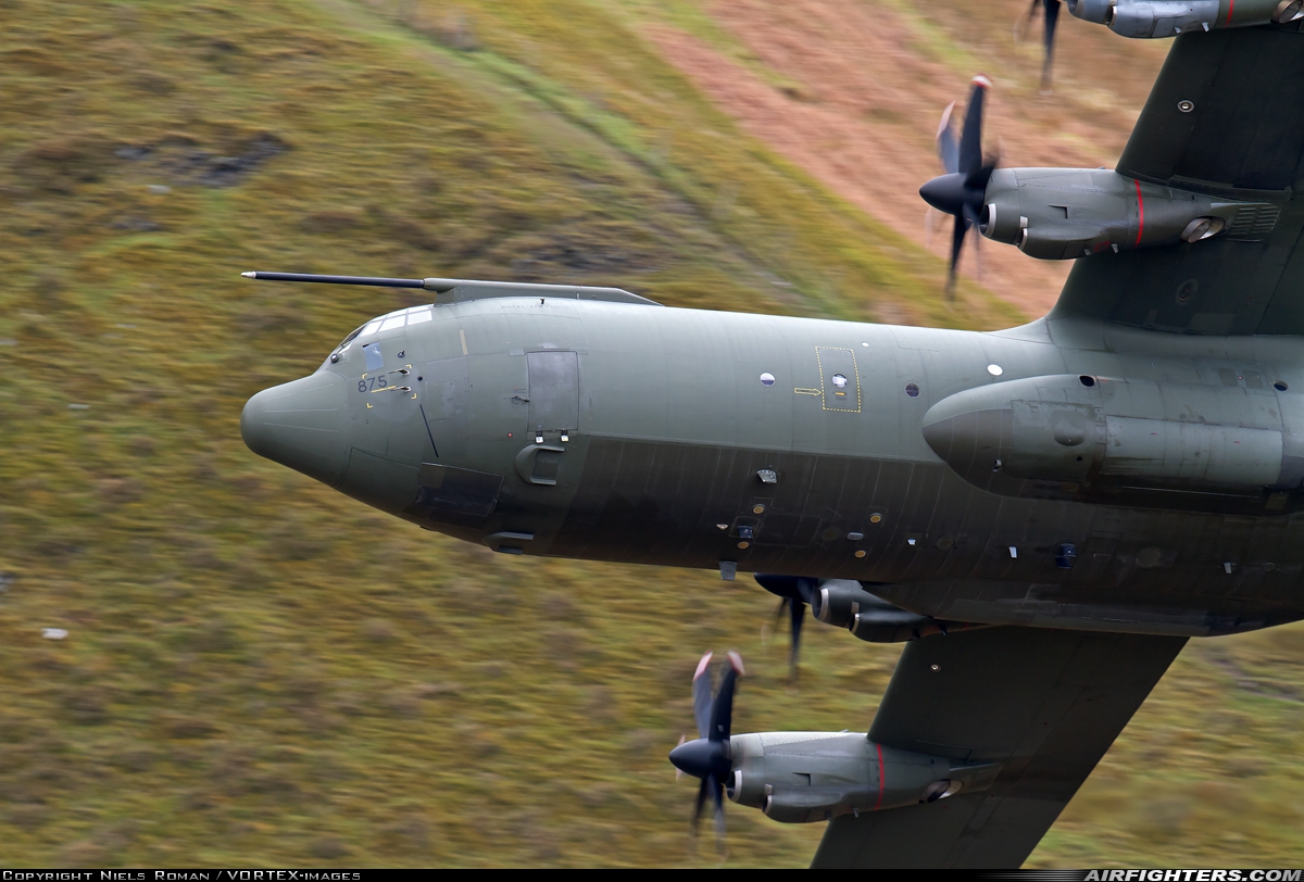 UK - Air Force Lockheed Martin Hercules C4 (C-130J-30 / L-382) ZH875 at Off-Airport - Machynlleth Loop Area, UK