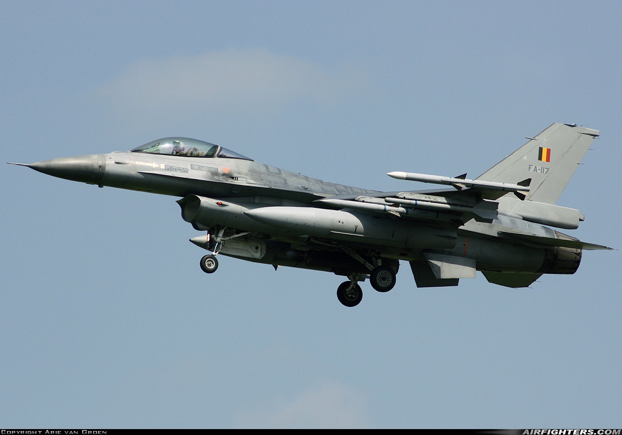 Belgium - Air Force General Dynamics F-16AM Fighting Falcon FA-117 at Leeuwarden (LWR / EHLW), Netherlands