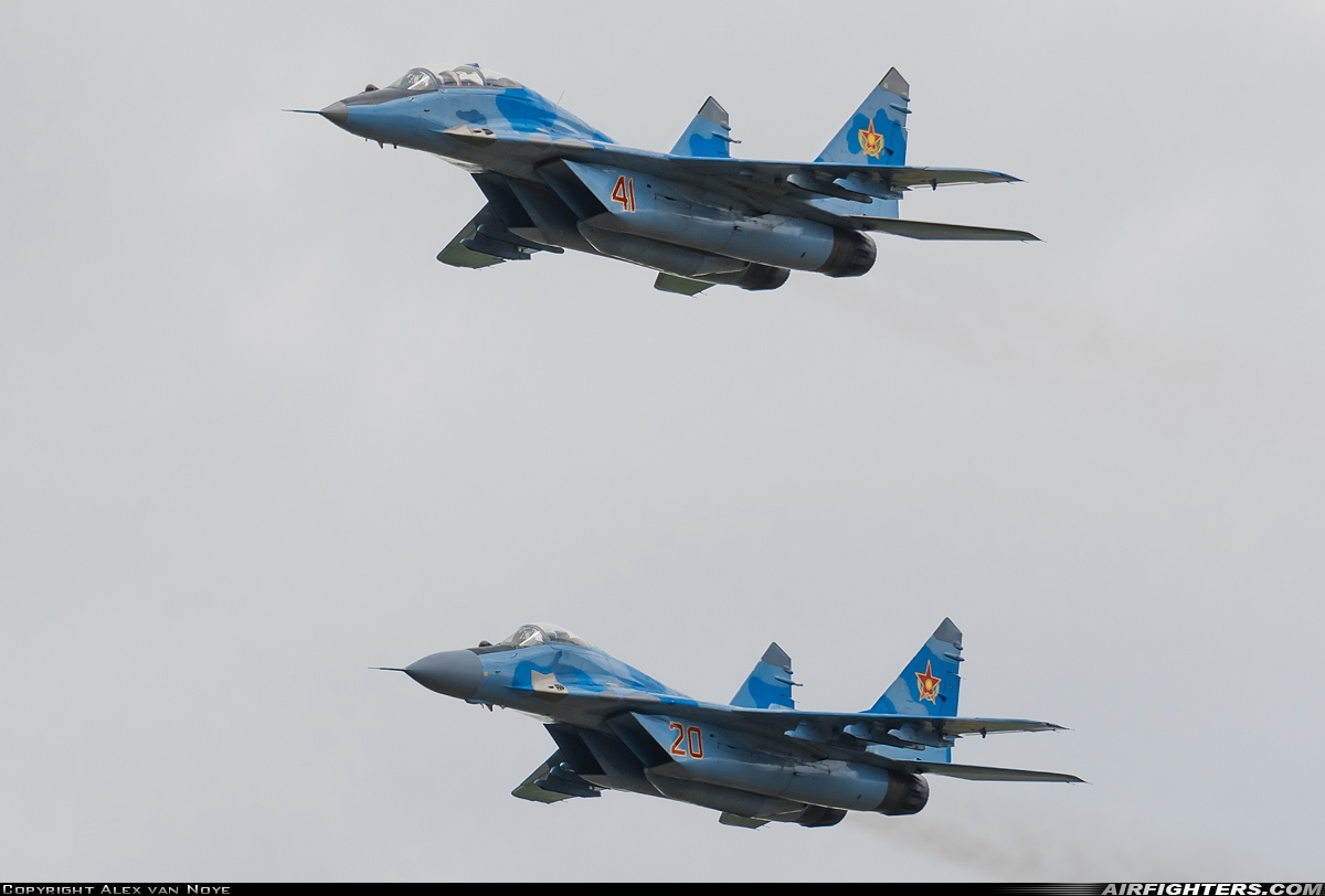 Kazakhstan - Air Force Mikoyan-Gurevich MiG-29UB (9.51)  at Astana (Aqmola / Tselinograd) (TSE / UACC), Kazakhstan