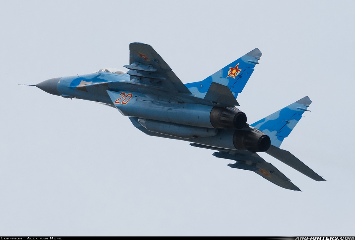 Kazakhstan - Air Force Mikoyan-Gurevich MiG-29B (9.12A)  at Astana (Aqmola / Tselinograd) (TSE / UACC), Kazakhstan