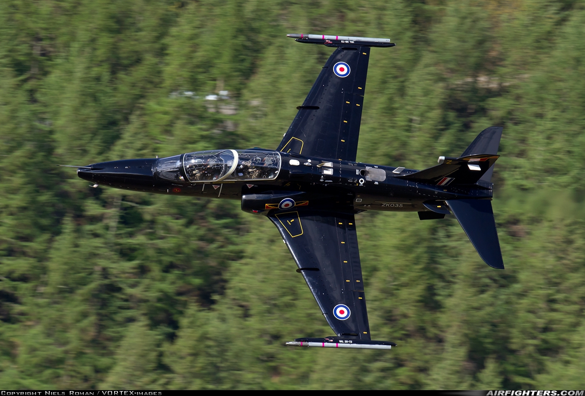 UK - Air Force BAE Systems Hawk T.2 ZK035 at Off-Airport - Machynlleth Loop Area, UK