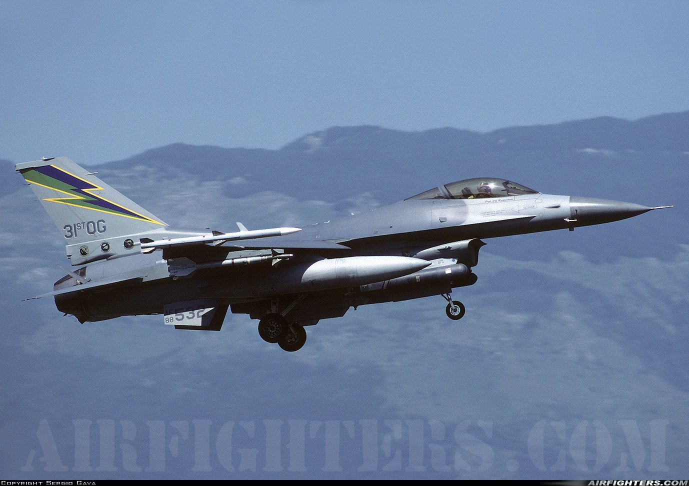 USA - Air Force General Dynamics F-16C Fighting Falcon 88-0532 at Aviano (- Pagliano e Gori) (AVB / LIPA), Italy