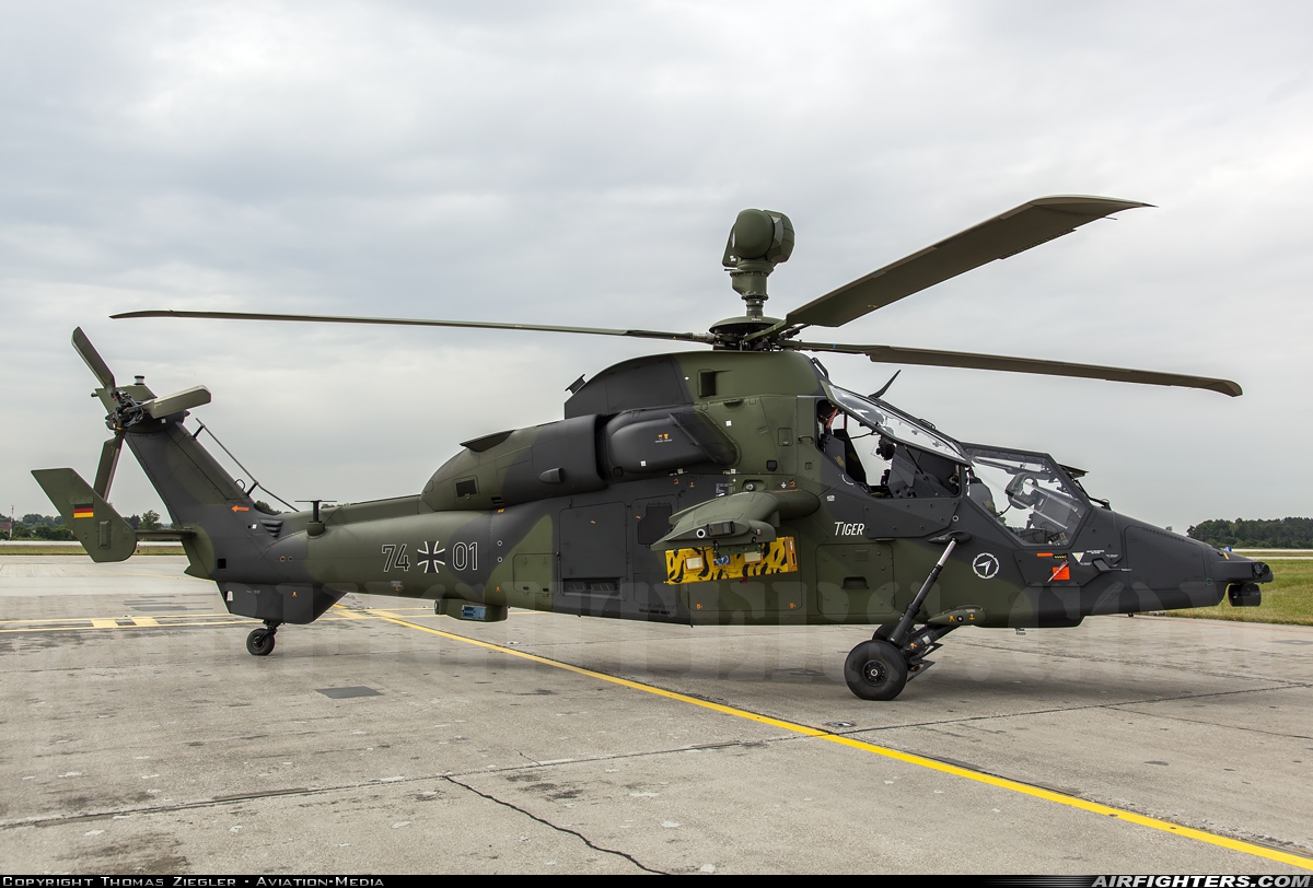 Germany - Army Eurocopter EC-665 Tiger UHT 74+01 at Ingolstadt - Manching (ETSI), Germany
