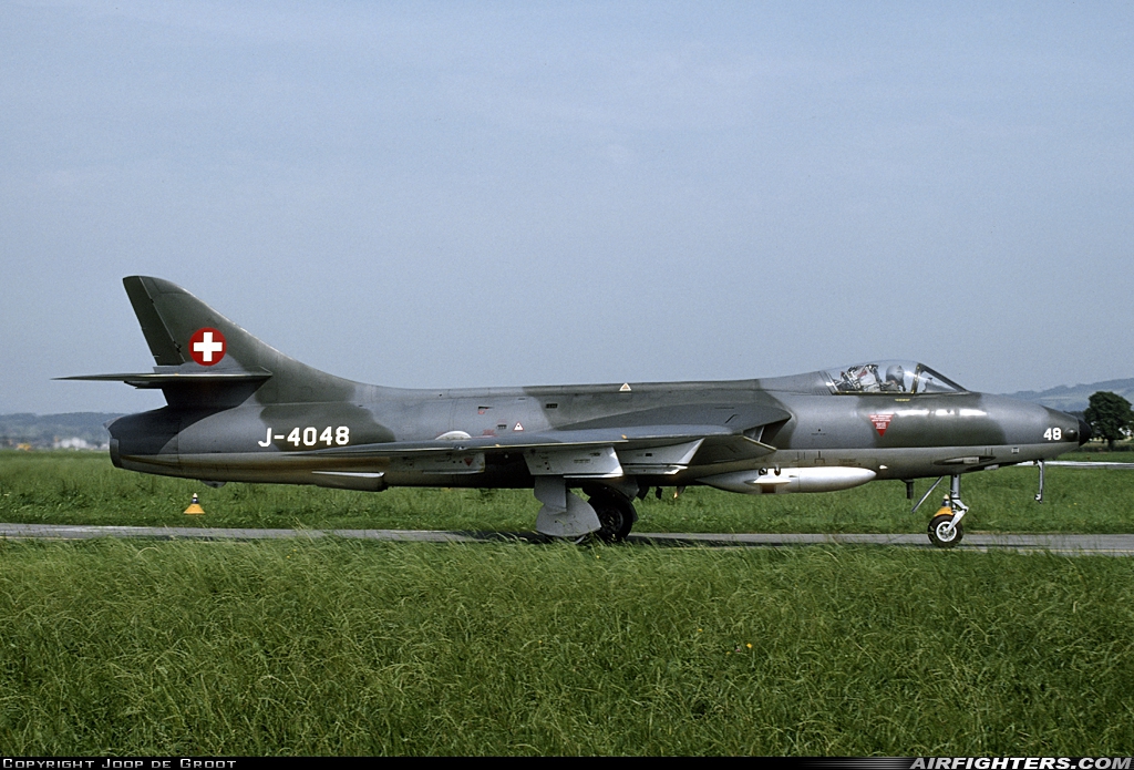 Switzerland - Air Force Hawker Hunter F58 J-4048 at Emmen (EML / LSME), Switzerland