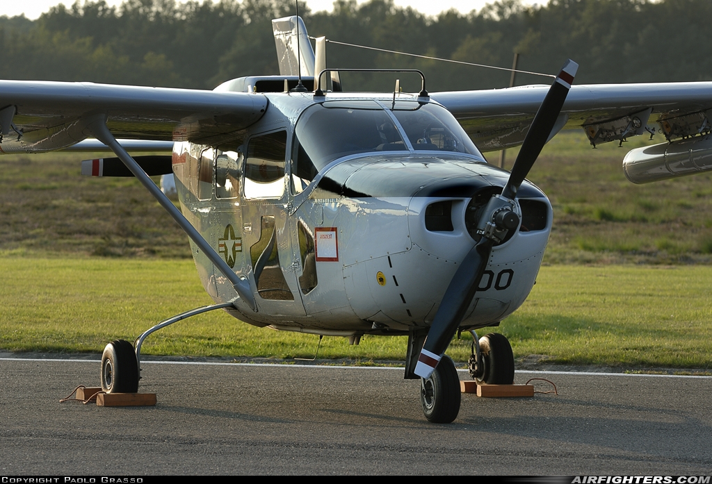 Private Cessna O-2A Skymaster N590D at Kleine Brogel (EBBL), Belgium