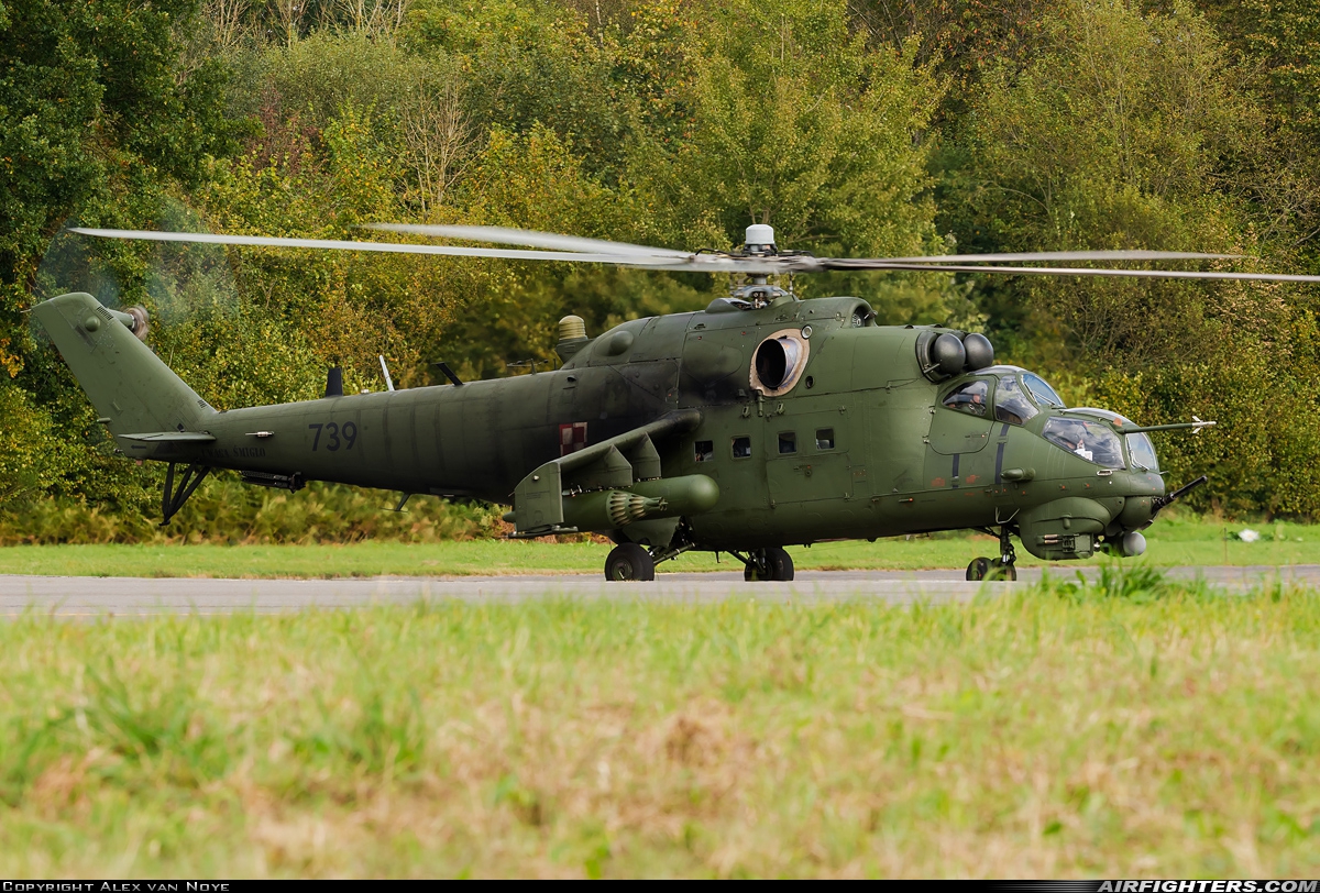 Poland - Army Mil Mi-35 (Mi-24V) 739 at Florennes (EBFS), Belgium