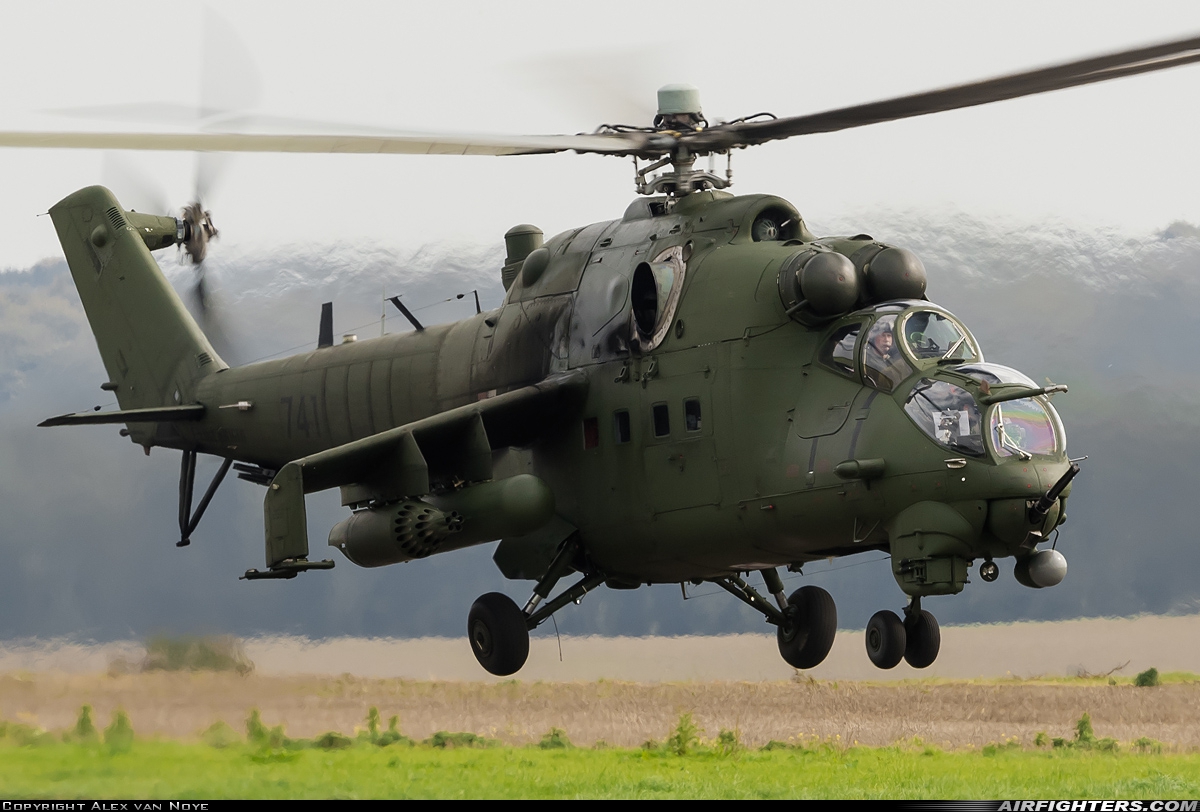 Poland - Army Mil Mi-35 (Mi-24V) 741 at Florennes (EBFS), Belgium