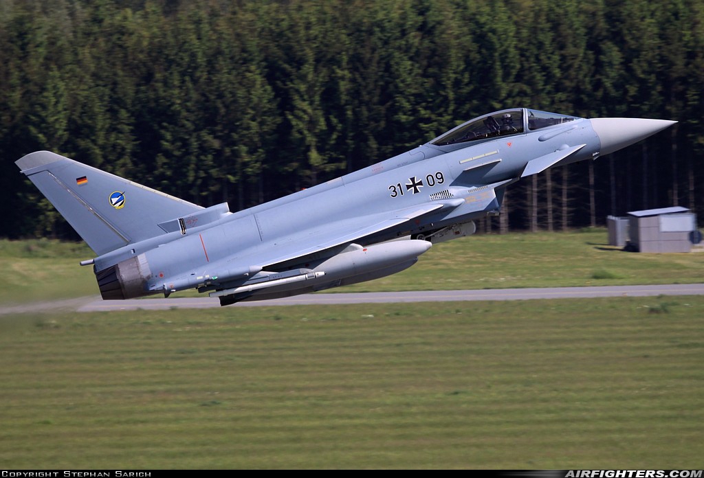Germany - Air Force Eurofighter EF-2000 Typhoon S 31+09 at Rostock - Laage (RLG / ETNL), Germany