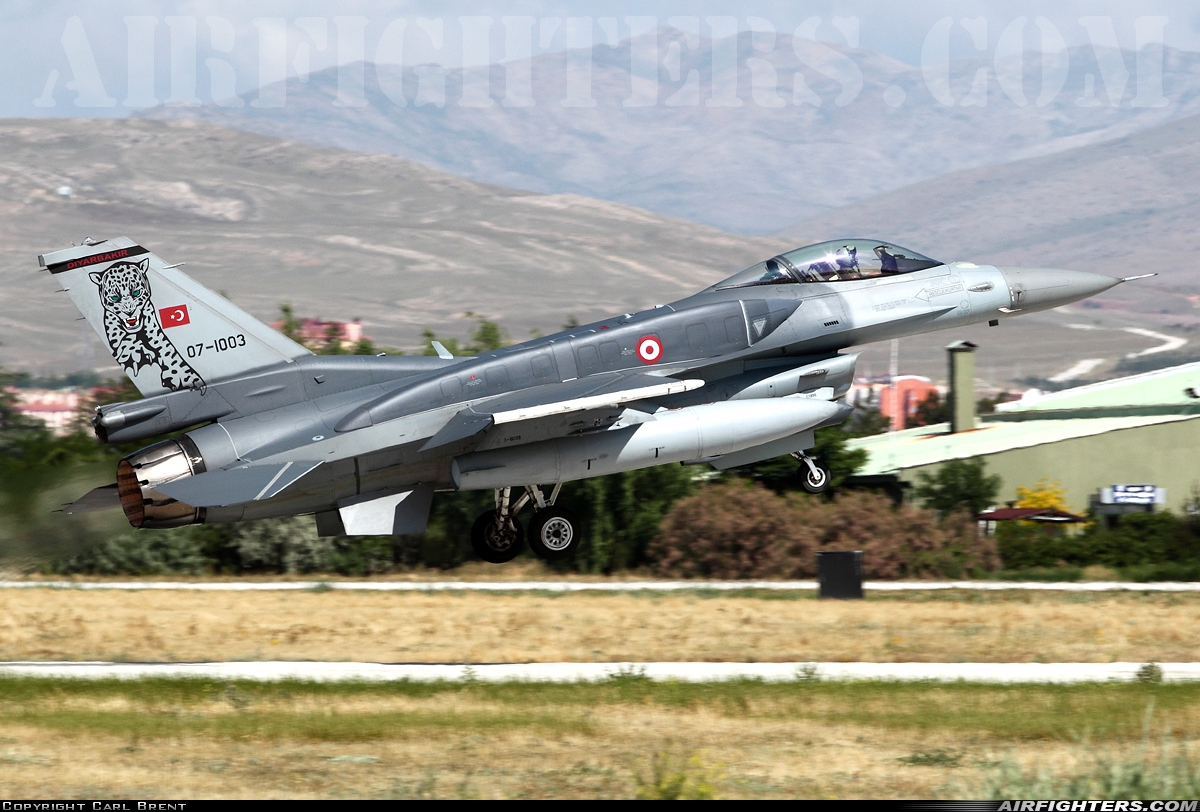 Türkiye - Air Force General Dynamics F-16C Fighting Falcon 07-1003 at Konya (KYA / LTAN), Türkiye