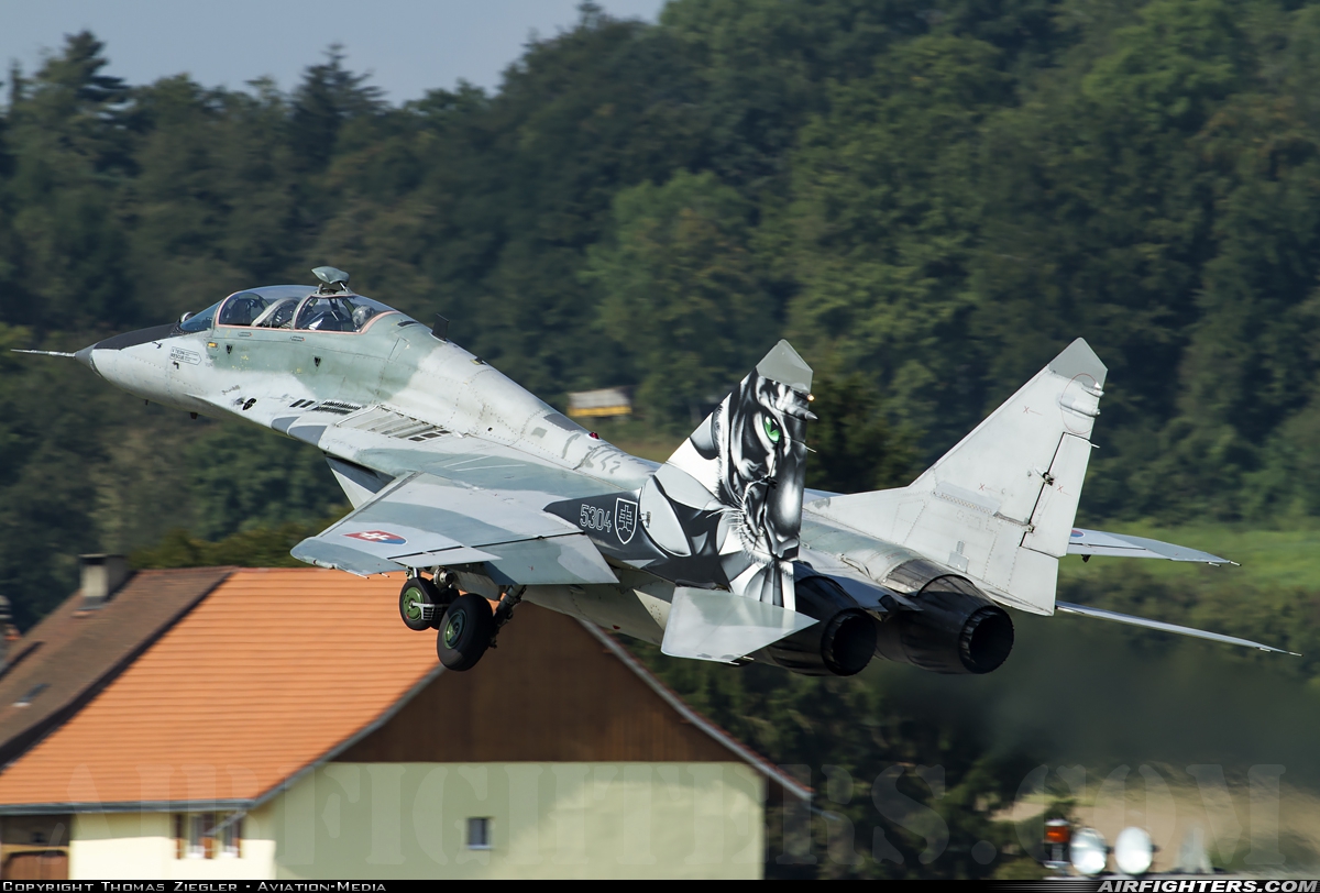 Slovakia - Air Force Mikoyan-Gurevich MiG-29UBS (9.51) 5304 at Payerne (LSMP), Switzerland