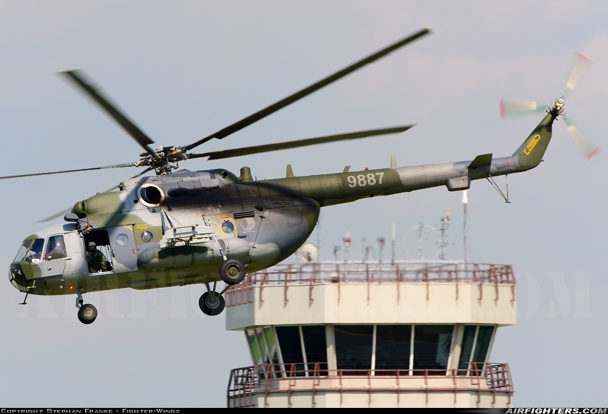Czech Republic - Air Force Mil Mi-171Sh 9887 at Caslav (LKCV), Czech Republic