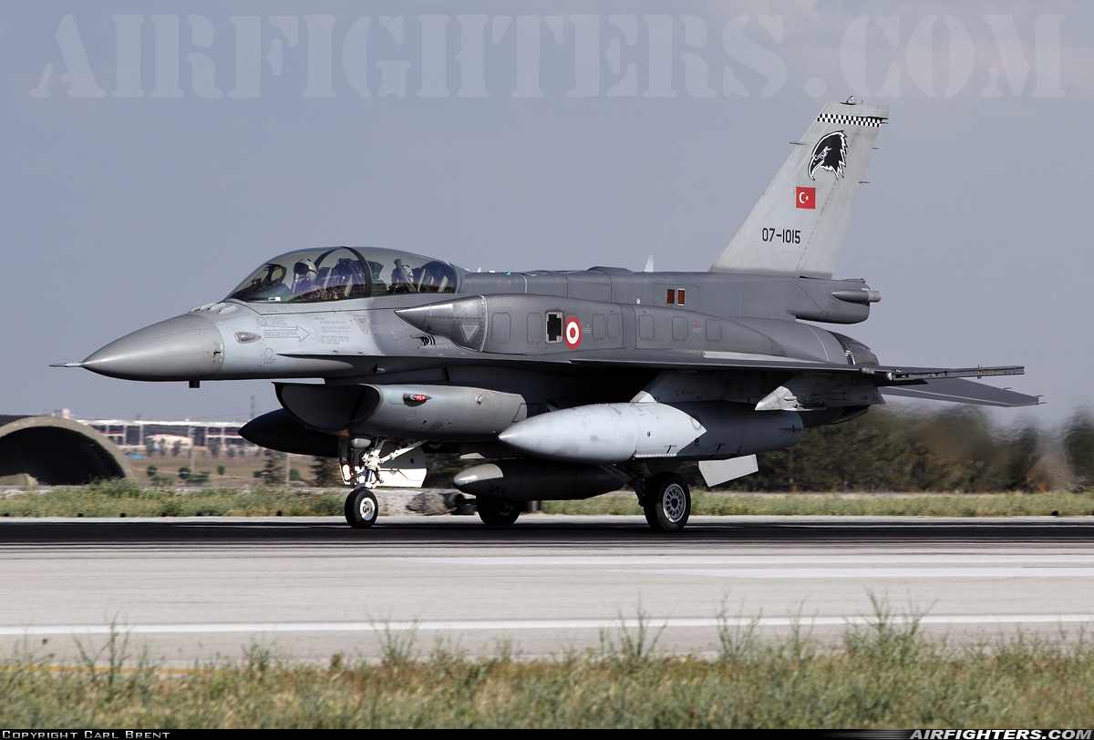 Türkiye - Air Force General Dynamics F-16D Fighting Falcon 07-1015 at Konya (KYA / LTAN), Türkiye