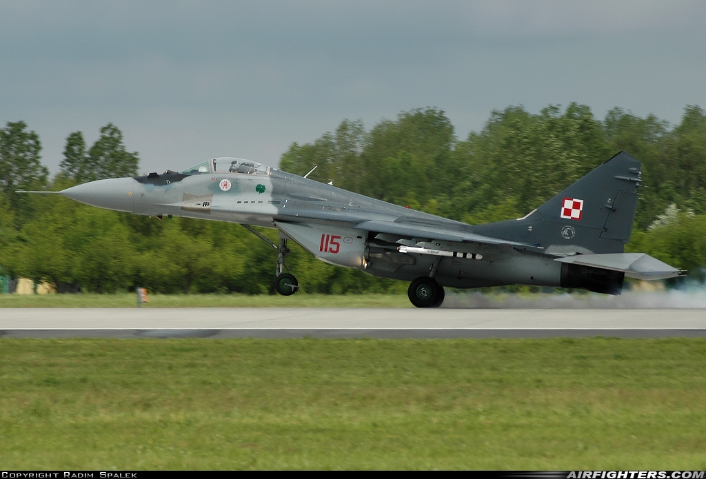 Poland - Air Force Mikoyan-Gurevich MiG-29A (9.12A) 115 at Poznan / Krzesiny (EPKS), Poland