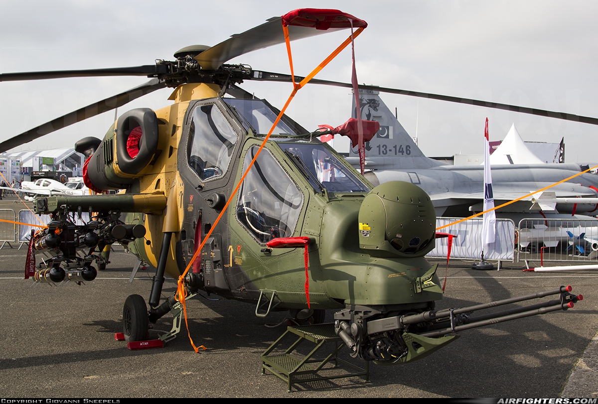 Türkiye - Army Agusta Westland / TAI T-129A ATAK 13-1011 at Paris - Le Bourget (LBG / LFPB), France