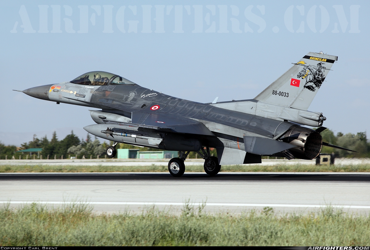 Türkiye - Air Force General Dynamics F-16C Fighting Falcon 88-0033 at Konya (KYA / LTAN), Türkiye