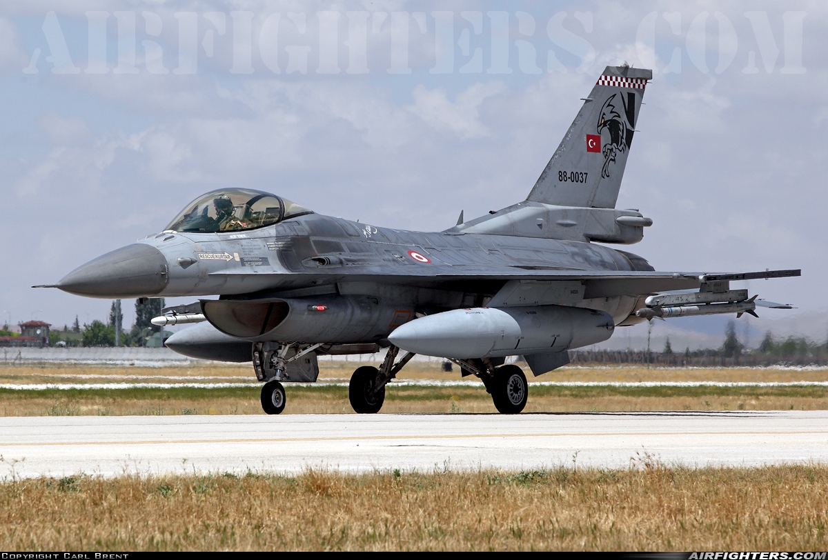 Türkiye - Air Force General Dynamics F-16C Fighting Falcon 88-0037 at Konya (KYA / LTAN), Türkiye
