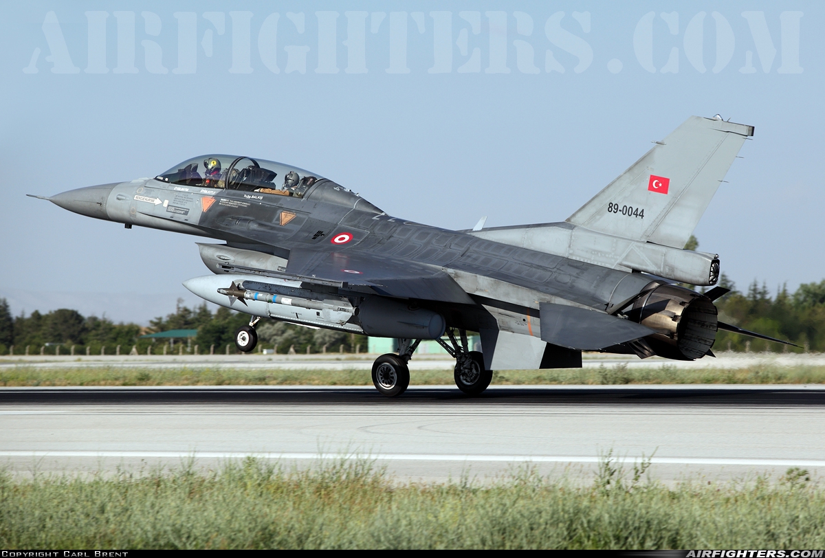 Türkiye - Air Force General Dynamics F-16D Fighting Falcon 89-0044 at Konya (KYA / LTAN), Türkiye
