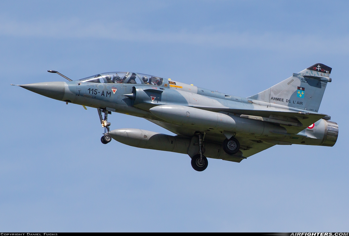 France - Air Force Dassault Mirage 2000B 525 at Luxeuil - St. Sauveur (LFSX), France