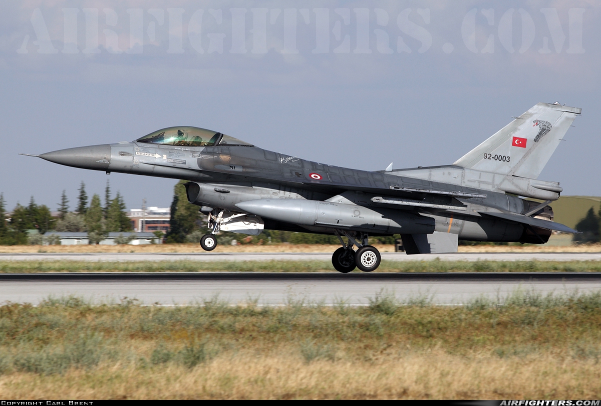Türkiye - Air Force General Dynamics F-16C Fighting Falcon 92-0003 at Konya (KYA / LTAN), Türkiye