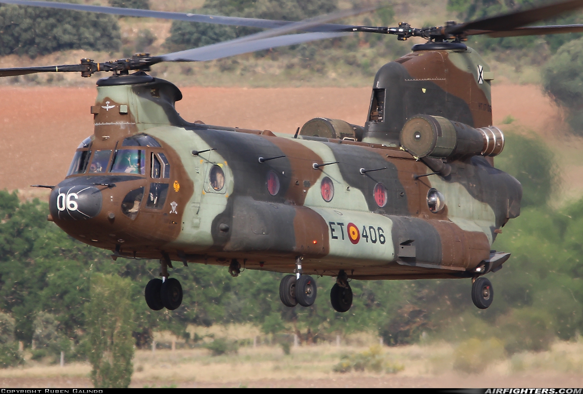 Spain - Army Boeing Vertol CH-47D Chinook HT.17-06 at Madrid - Colmenar Viejo (LECV), Spain