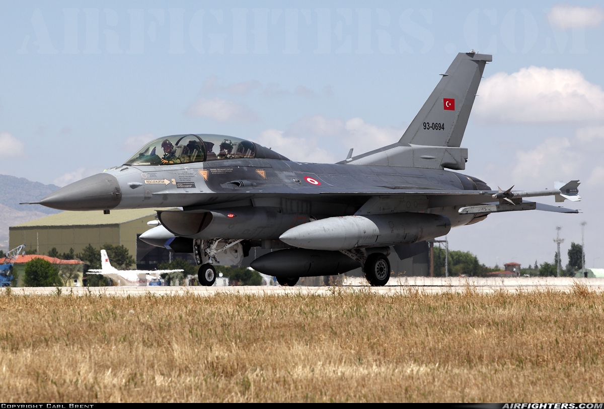 Türkiye - Air Force General Dynamics F-16D Fighting Falcon 93-0694 at Konya (KYA / LTAN), Türkiye