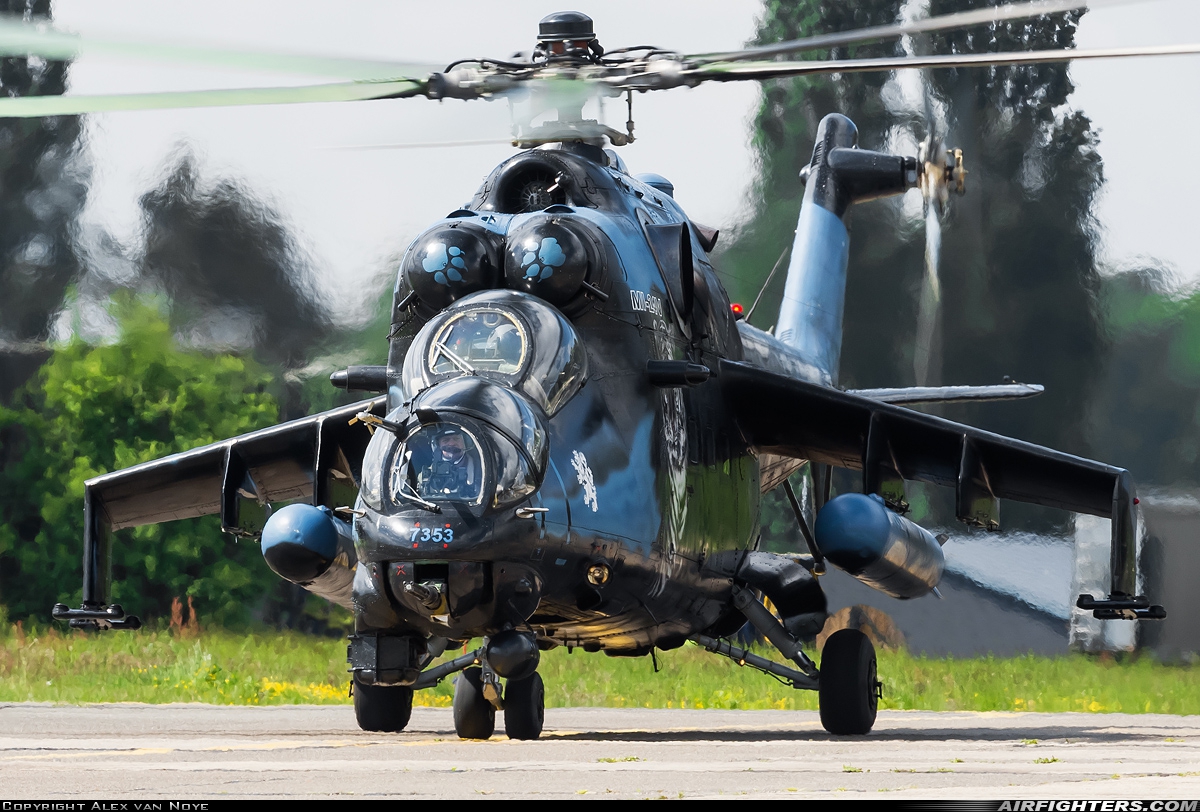 Czech Republic - Air Force Mil Mi-35 (Mi-24V) 7353 at Beauvechain (EBBE), Belgium
