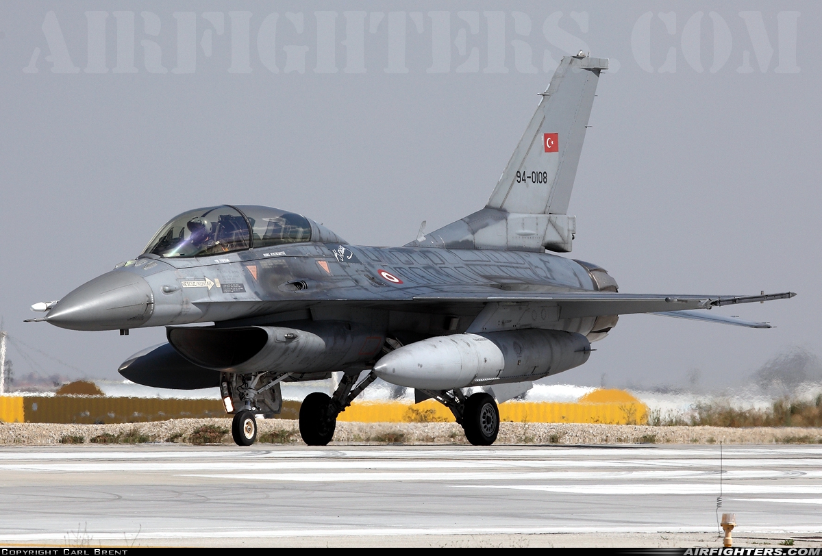 Türkiye - Air Force General Dynamics F-16D Fighting Falcon 94-0108 at Konya (KYA / LTAN), Türkiye