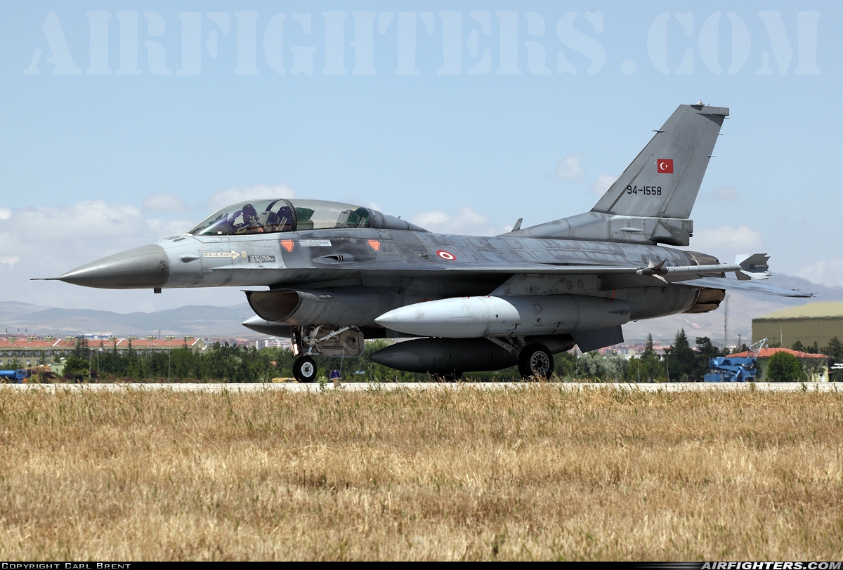 Türkiye - Air Force General Dynamics F-16D Fighting Falcon 94-1558 at Konya (KYA / LTAN), Türkiye