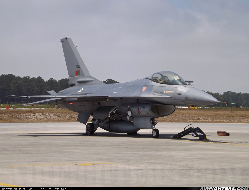 Portugal - Air Force General Dynamics F-16AM Fighting Falcon 15117 at Monte Real (BA5) (LPMR), Portugal