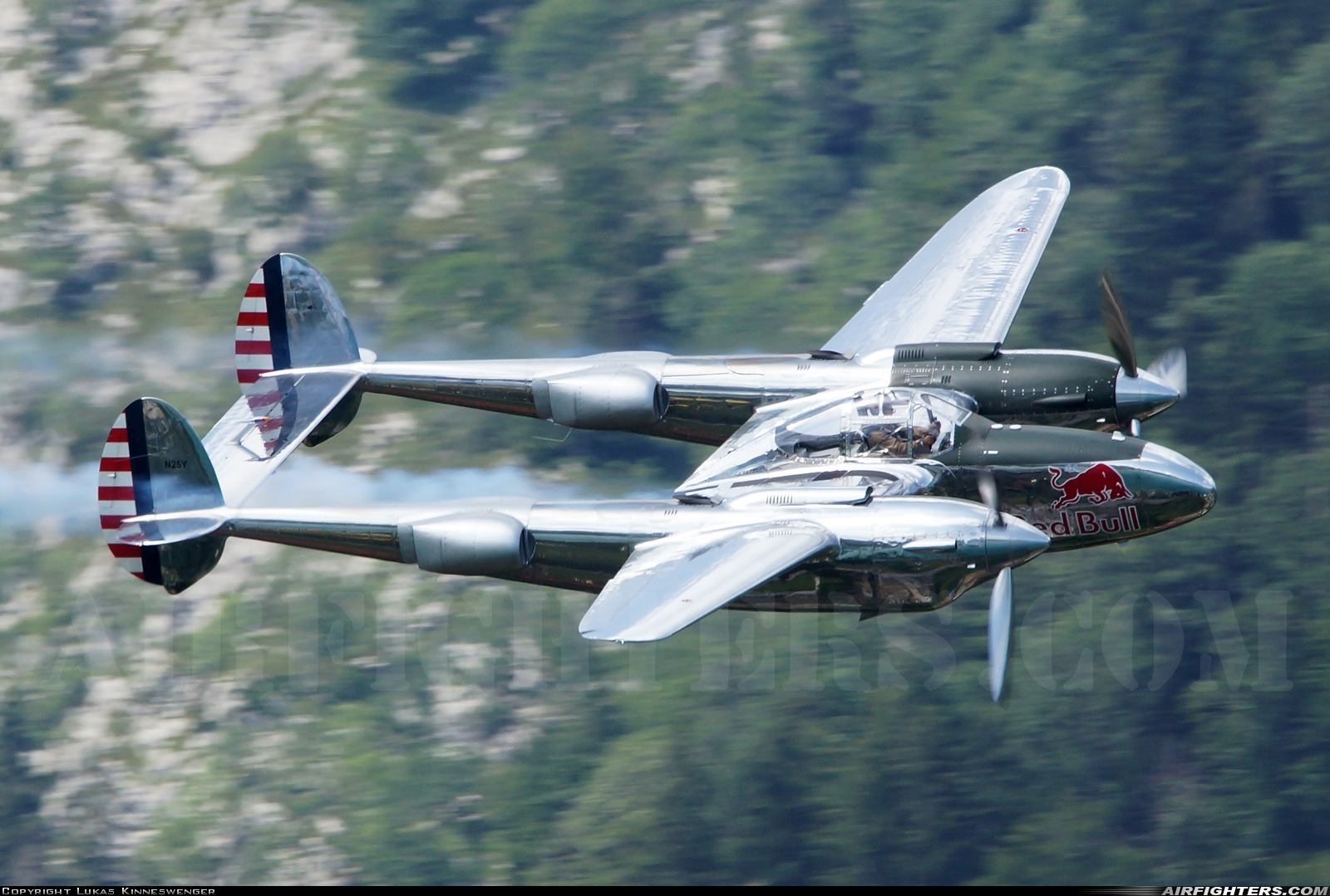 Private - Red Bull Lockheed P-38L Lightning N25Y at Off-Airport - Wolfgangsee, Austria