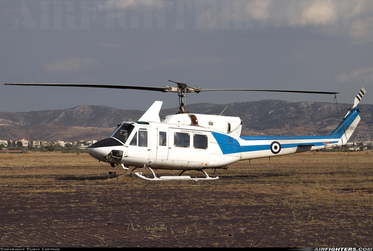 Greece - Air Force Bell 212 Twin Two-Twelve 31-190 at Elefsís (LGEL), Greece