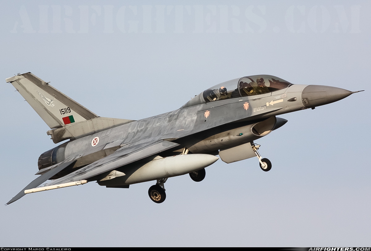Portugal - Air Force General Dynamics F-16B Fighting Falcon 15119 at Monte Real (BA5) (LPMR), Portugal