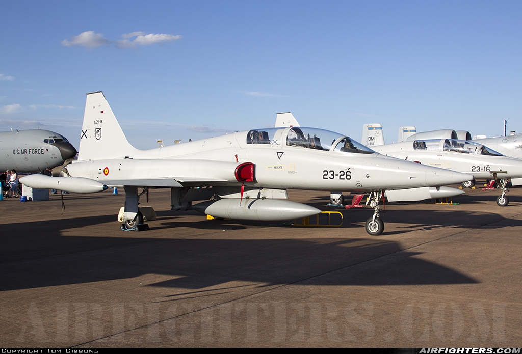 Spain - Air Force Northrop SF-5M Freedom Fighter AE.9-18 at Fairford (FFD / EGVA), UK